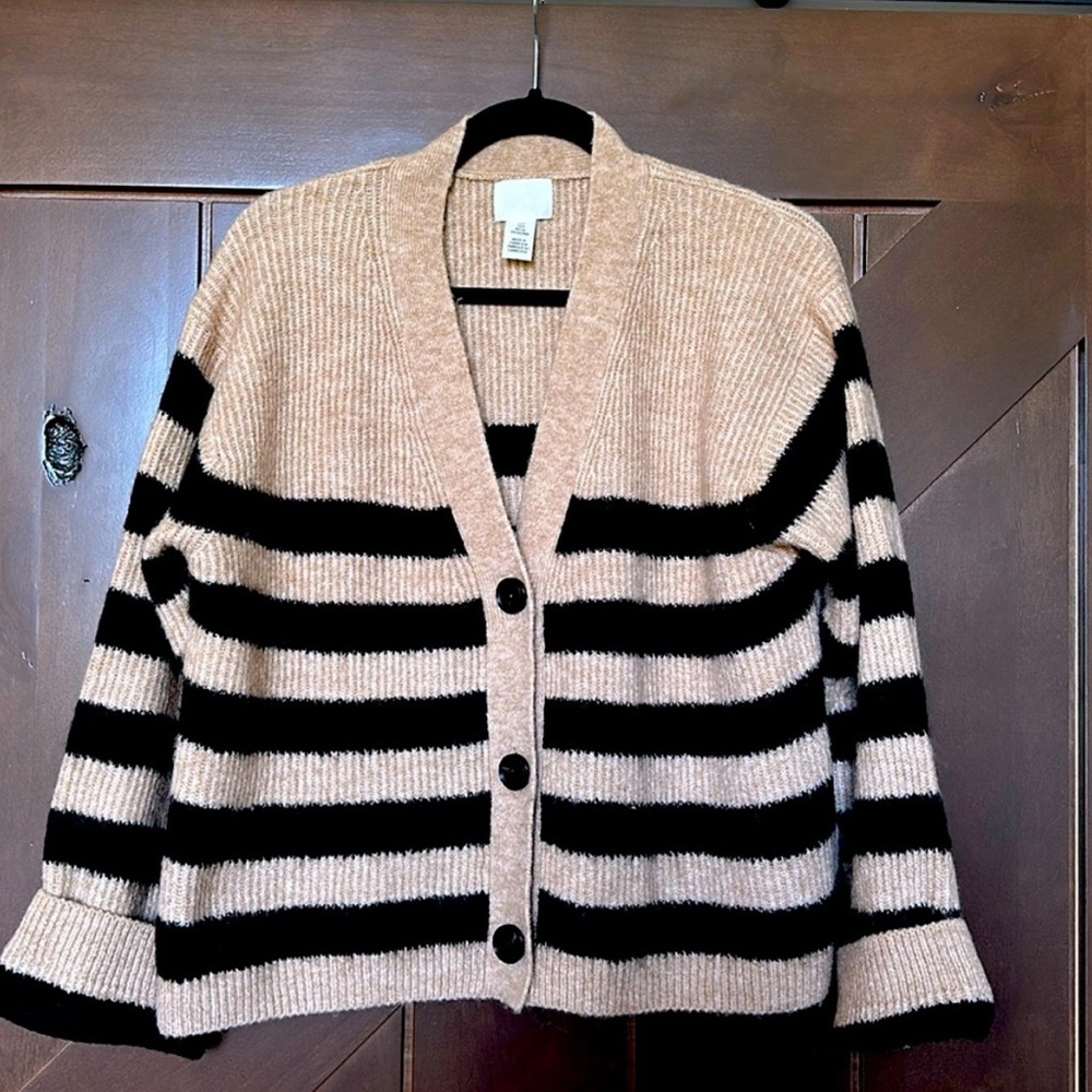 H&M striped cardigan with buttons